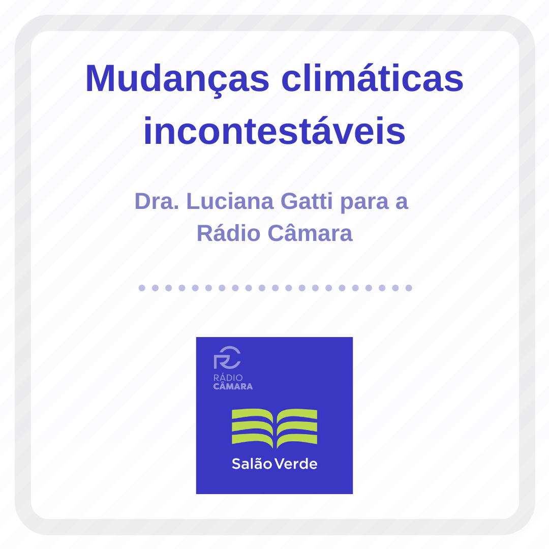 Pesquisadora do DIIAV-INPE, Luciana Gatti, concede entrevista à Rádio Câmara